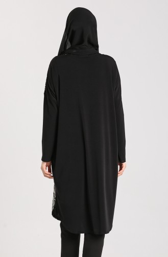 Yarasa Kol Maske Hediyeli Tunik 0106-01 Siyah