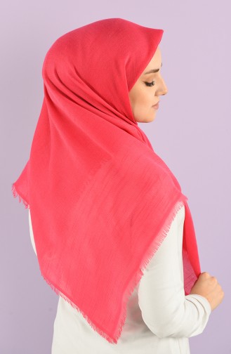 Plain Flamed Cotton Scarf 15230-01 Fuchsia 15230-01