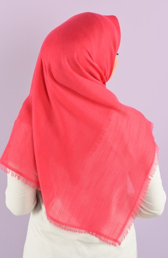 Plain Flamed Cotton Scarf 15230-01 Fuchsia 15230-01