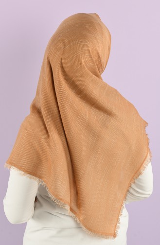 Plain Flamed Cotton Scarf 15230-03 Milk Coffee 15230-03