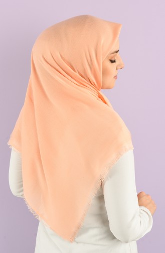 Plain Flamed Cotton Scarf 15230-07 Salmon 15230-07