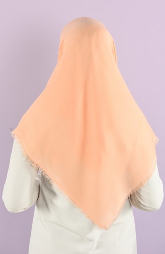 Plain Flamed Cotton Scarf 15230-07 Salmon 15230-07