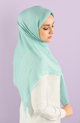 Plain Flamed Cotton Scarf 15230-10 Sea Green 15230-10