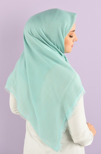 Plain Flamed Cotton Scarf 15230-10 Sea Green 15230-10