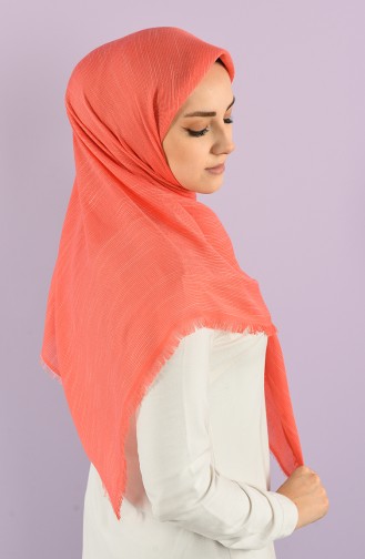 Plain Flamed Cotton Scarf 15230-13 Pomegranate Flower 15230-13