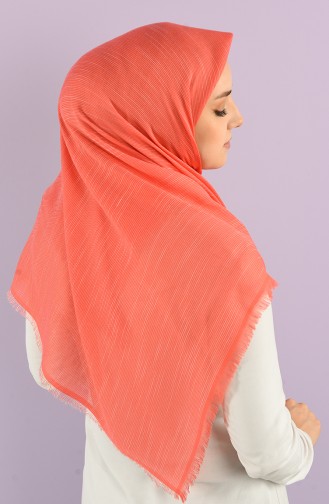 Plain Flamed Cotton Scarf 15230-13 Pomegranate Flower 15230-13