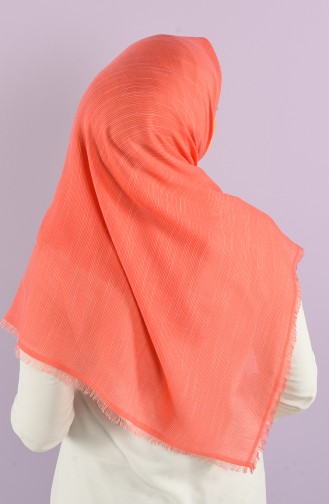 Plain Flamed Cotton Scarf 15230-13 Pomegranate Flower 15230-13