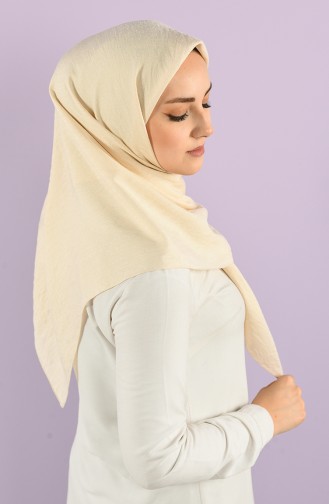 Karaca Plain Silvery Viscose Scarf 90747-07 Cream 90747-07