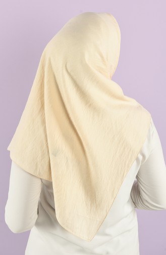 Karaca Plain Silvery Viscose Scarf 90747-07 Cream 90747-07