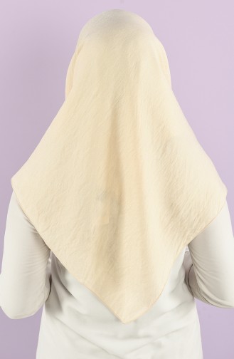 Karaca Plain Silvery Viscose Scarf 90747-07 Cream 90747-07