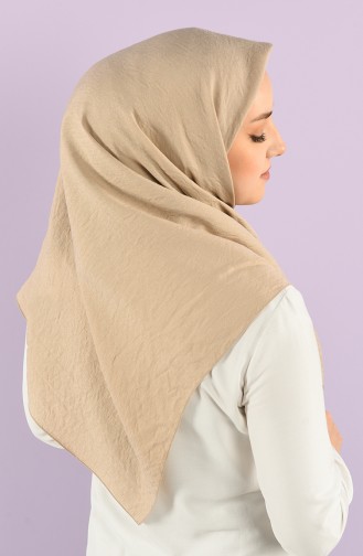 Karaca Plain Silvery Viscose Scarf 90747-09 Dark Beige 90747-09