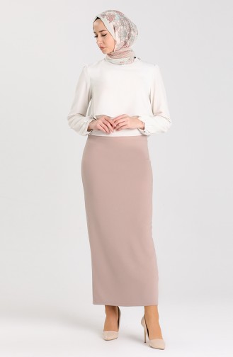 Plain Pencil Skirt 2286-07 Mink 2286-07