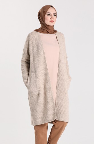 Beige Strickjacke 4223-04