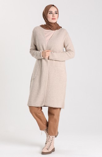 Beige Strickjacke 4223-04
