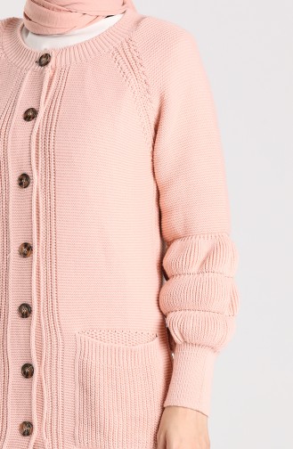 Knitwear Buttoned Sweater 10206-04 Powder 10206-04