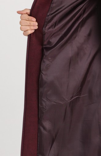 Hooded Stamp Coat 1003a-01 Damson 1003A-01