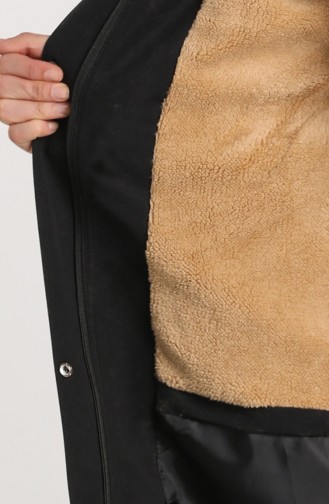 Kapüşonlu Mont 4106-03 Siyah