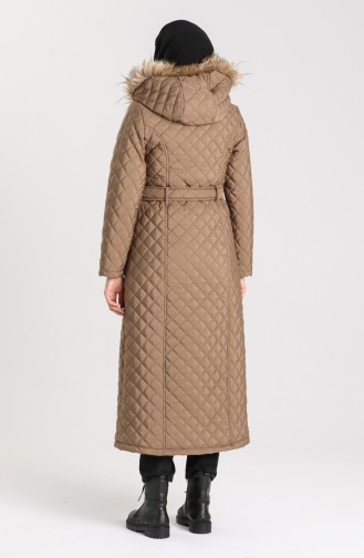 Fur quilted Long Coat 5042-07 Mink 5042-07
