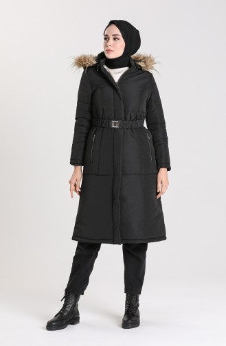 Fur quilted Coat 5162-01 Black 5162-01