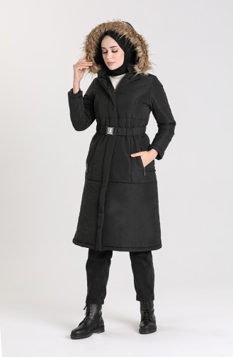 Fur quilted Coat 5162-01 Black 5162-01