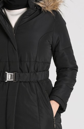 Fur quilted Coat 5162-01 Black 5162-01