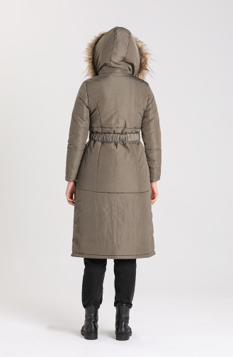 Fur quilted Coat 5162-02 Khaki 5162-02