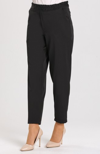 Elastic waist Trousers 5346a-01 Black 5346A-01