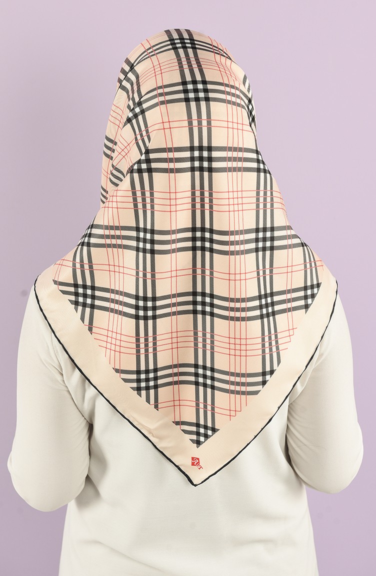 Art Scarf Mask Combination art esp 15 Light Beige Black 15 Sefamerve