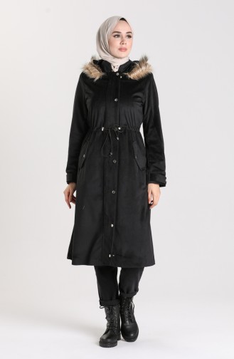 معطف طويل أسود 5126-05