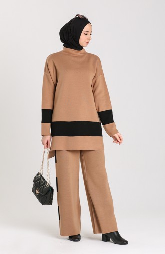 Knitwear Tunic Trousers Double Suit 4345-01 Camel 4345-01