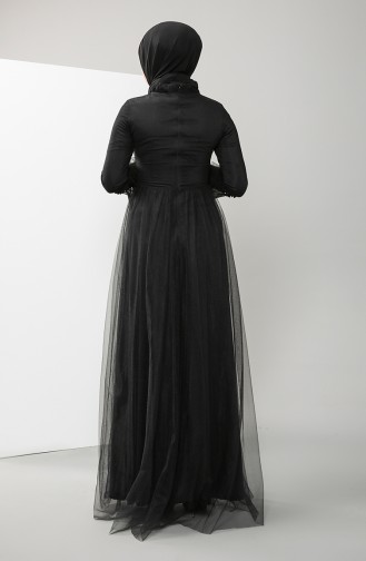 Schwarz Hijab-Abendkleider 4825-03