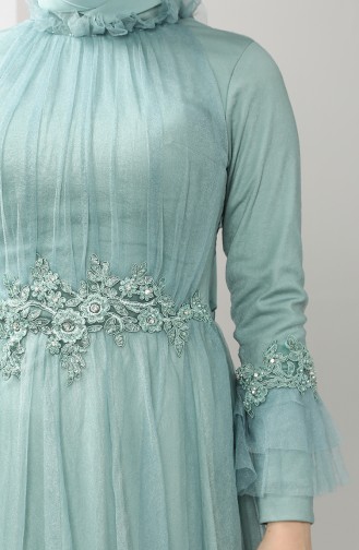 Lace Evening Dress 4825-04 Sea Green 4825-04