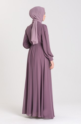 Dunkel-Lila Hijab-Abendkleider 4826-05