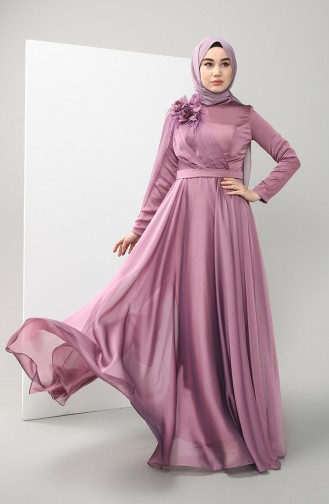 Robe Hijab Rose Pâle 4836-03