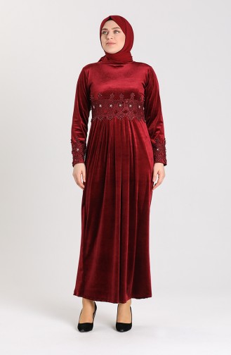 فستان أحمر كلاريت 0113-03