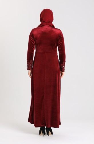 فستان أحمر كلاريت 0113-03