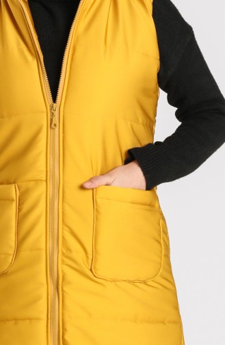 Zipper quilted Vest 1053D-02 Mustard 1053D-02