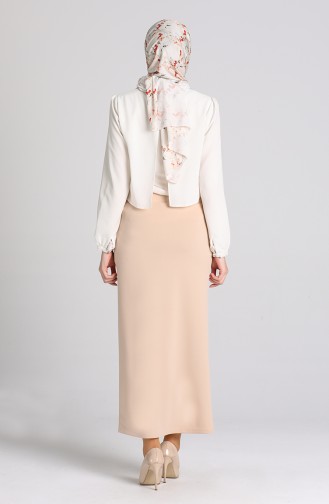 Straight Pencil Skirt 2286-02 Beige 2286-02