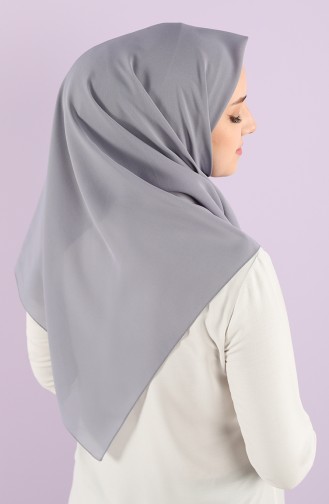 Plain Crepe Scarf 15238-06 Dark Gray 15238-06