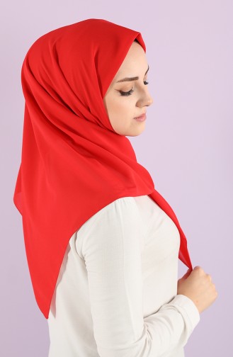 Plain Crepe Scarf 15238-08 Red 15238-08