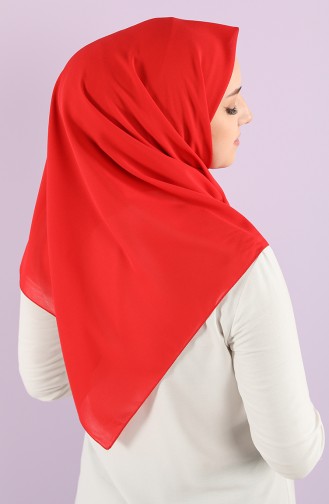 Plain Crepe Scarf 15238-08 Red 15238-08