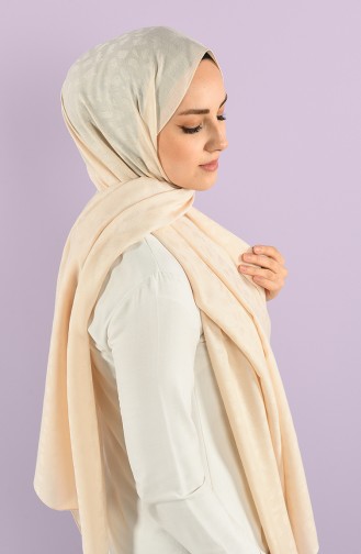 Jacquard Solid Color Shawl 15239-25 Cream 15239-25