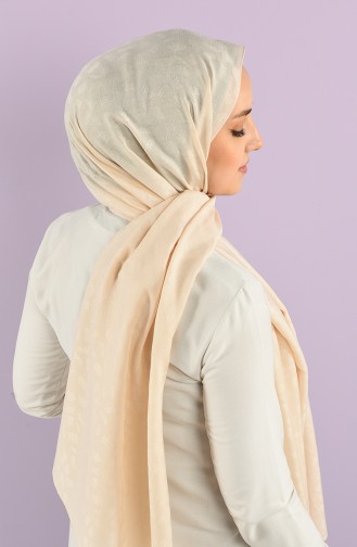 Jacquard Solid Color Shawl 15239-25 Cream 15239-25