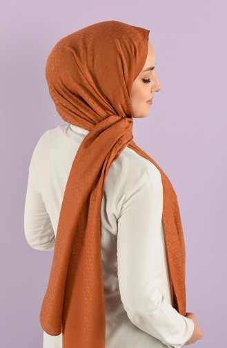 Square Jacquard Plain Shawl 15240-06 Tobacco 15240-06