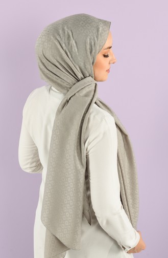 Square Jacquard Plain Shawl 15240-09 Gray 15240-09