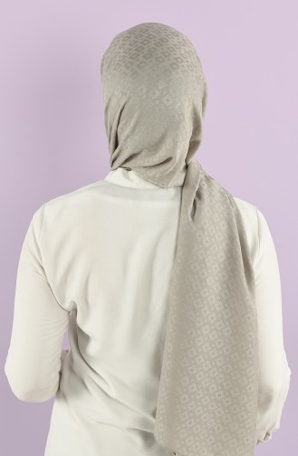 Square Jacquard Plain Shawl 15240-09 Gray 15240-09