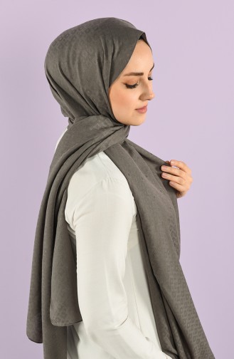 Square Jacquard Plain Shawl 15240-15 Dark Gray 15240-15