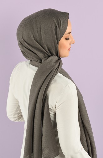 Square Jacquard Plain Shawl 15240-15 Dark Gray 15240-15