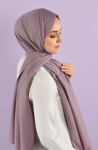 Square Jacquard Plain Shawl 15240-16 Light Damson 15240-16