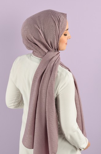 Square Jacquard Plain Shawl 15240-16 Light Damson 15240-16